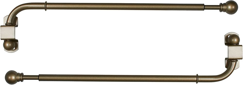 Versailles Home Fashions Pair of Swing Arm with Ball Finial, 24 by 38-Inch, Antique Brass | Amazon (US)