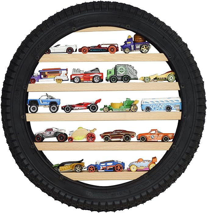 Tapeera Model Car Display Case Stand - Toy Cars Organizer Wall Display Tire Shelf Cabinet - Holds... | Amazon (US)