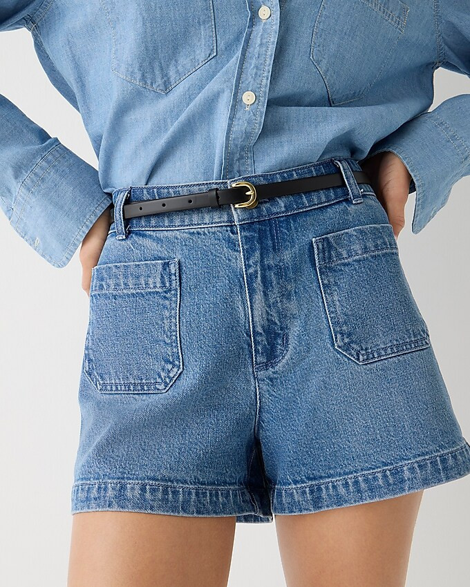 New patch-pocket short in denim | J. Crew US