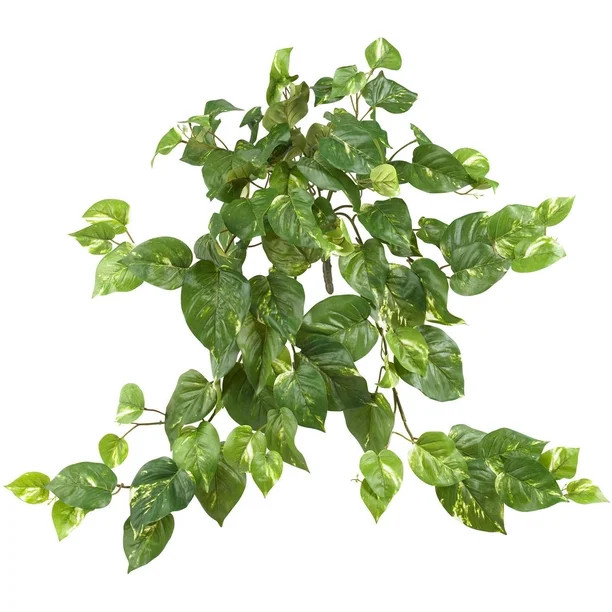 Nearly Natural 30" Pothos Hanging Bush Artificial Plant, Set of 3, Green | Walmart (US)
