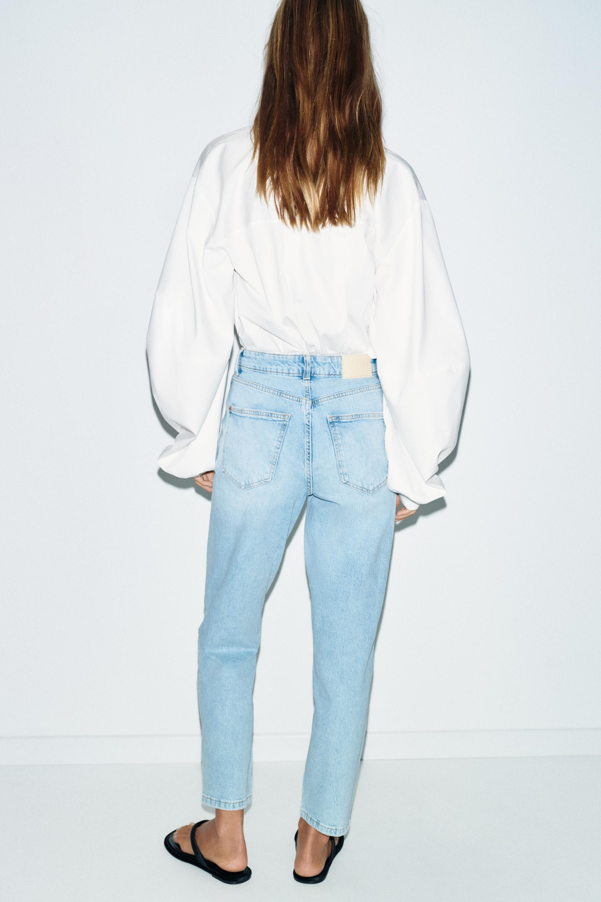 Z.01 MOM FIT HIGH-RISE JEANS | Zara US