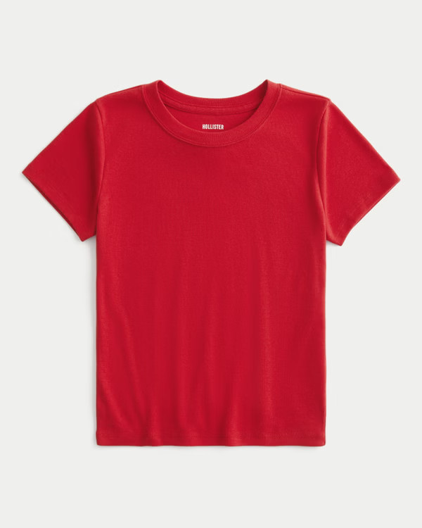Women's Crew Baby Tee | Women's Tops | HollisterCo.com | Hollister (US)