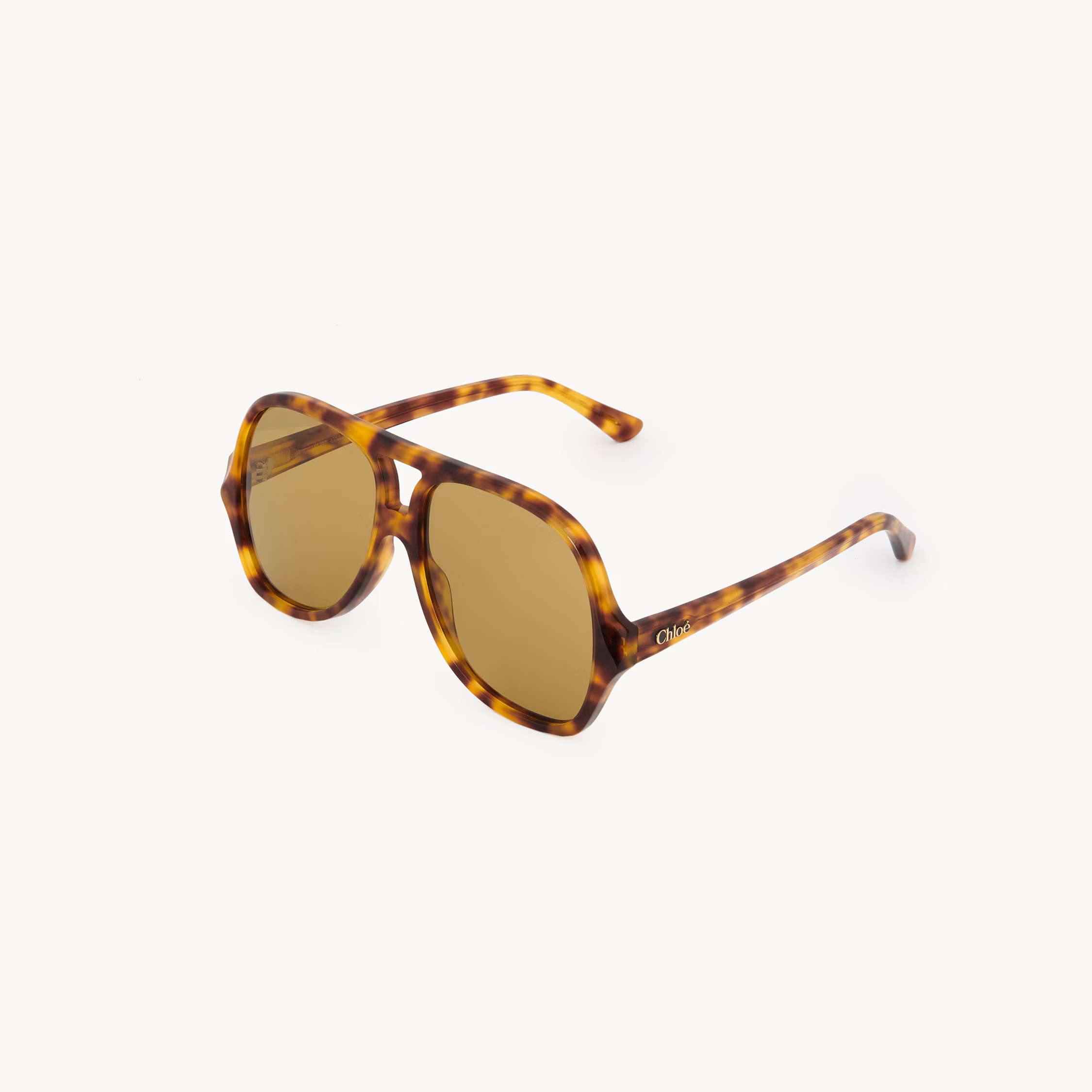 Chloé - Salomé sunglasses - Havana Sand / Khaki - - Cellulose Acetate | Chloe US