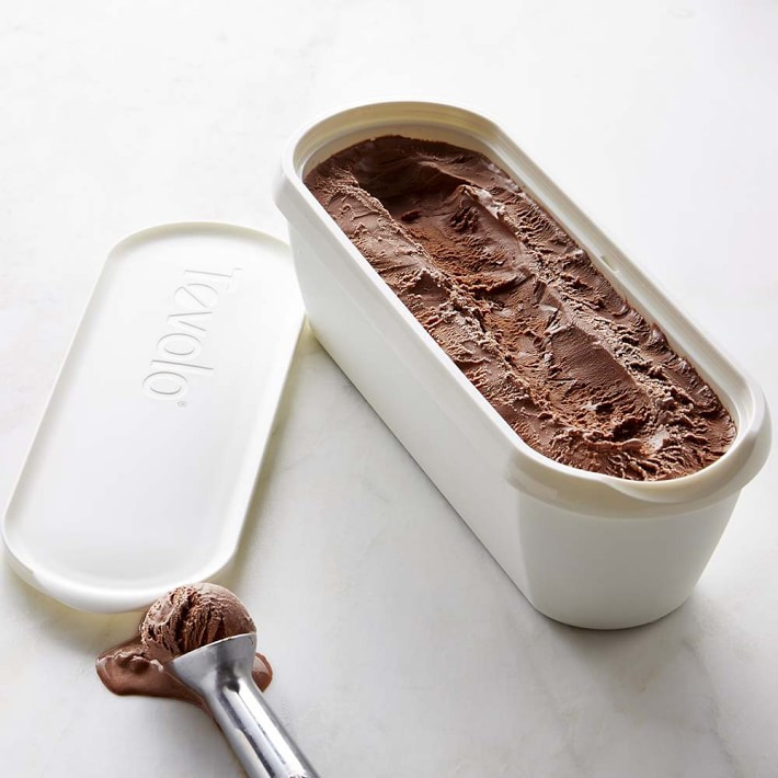 Insulated Ice Cream Storage Tub, Oval, 1 1/2-Qt., White Lid | Williams-Sonoma