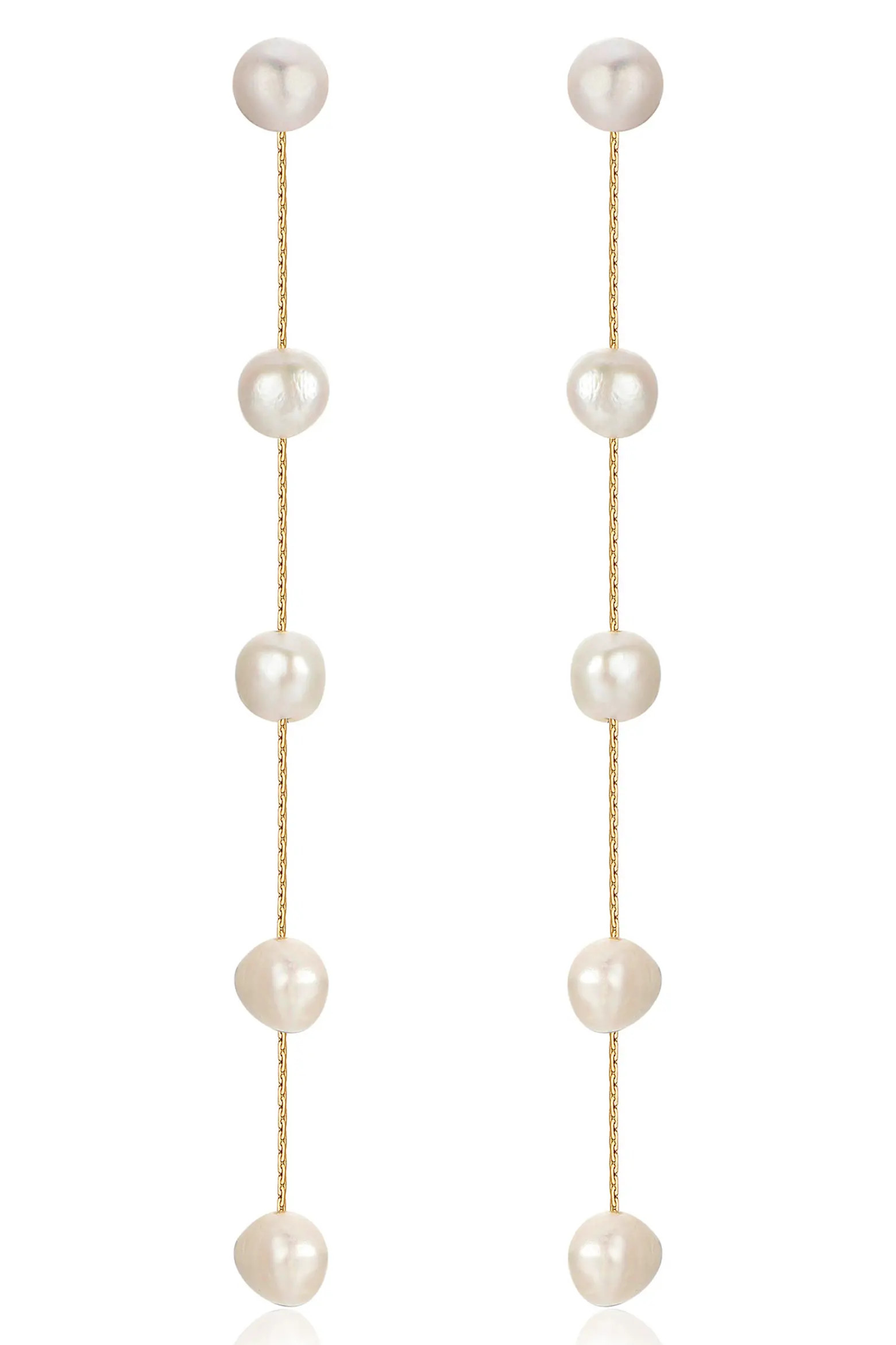 Ettika Dripping Freshwater Pearl Linear Drop Earrings (Women) | Nordstrom | Nordstrom