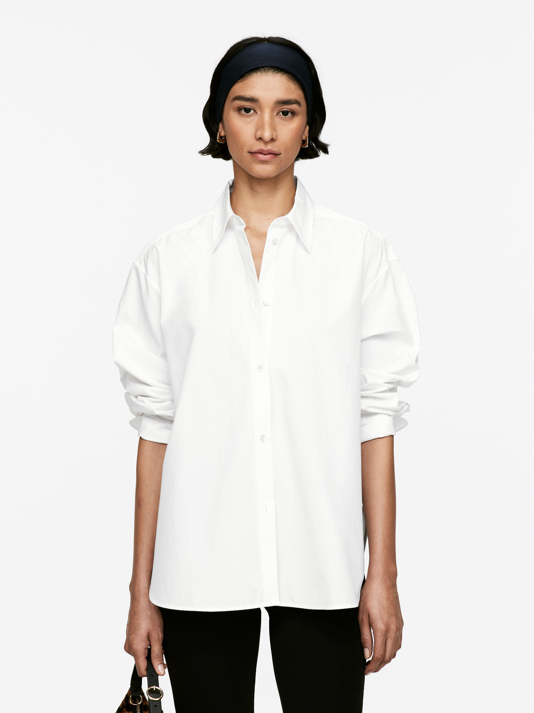 Two-Way Poplin Shirt – White – Women – ARKET GB | Arket UK