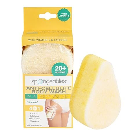 Spongeables Anti-Cellulite Body Wash in a Sponge With Vitamin C Reduce The appearance of Cellulit... | Amazon (US)