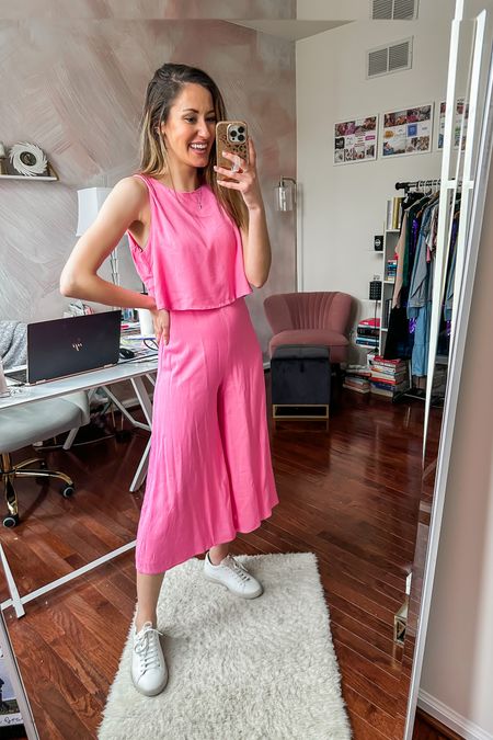 Pink jumpsuit // baby shower jumpsuit // pink wide leg jumpsuit — Petal & Pup discount code 👉🏼 ERICALIGENZA20 👈🏼 for 20% off — stackable on top of sale!!! 💗 

#LTKsalealert #LTKbump #LTKworkwear