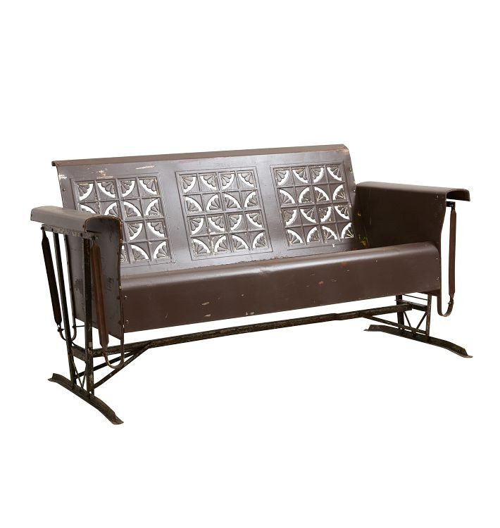 Vintage Outdoor 3-Seat Patio Glider Bench | Rejuvenation