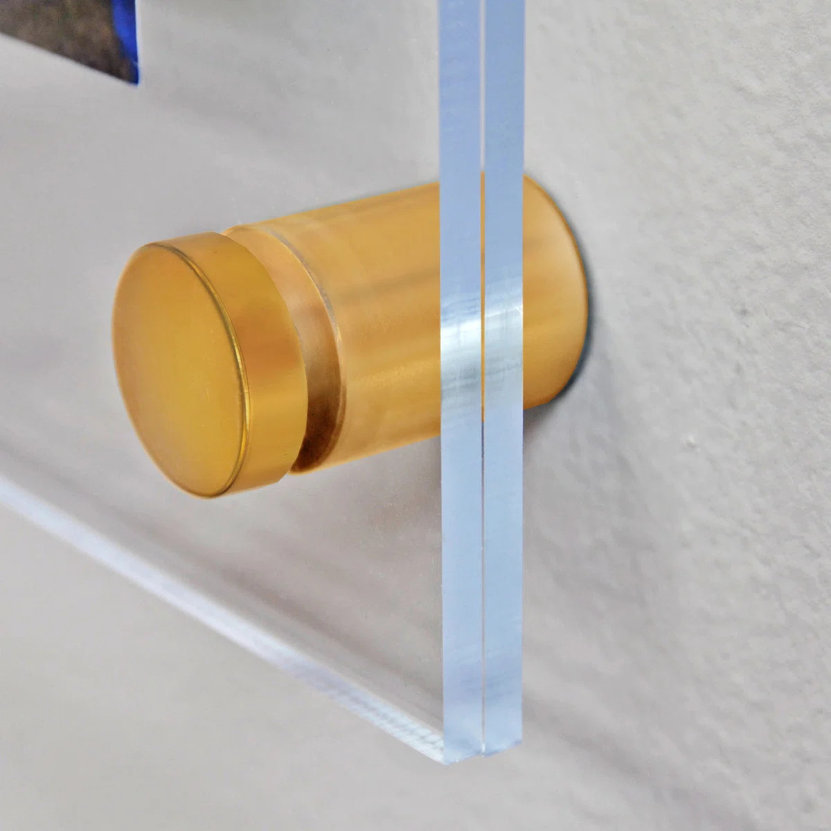 Floating Acrylic Wall Frame with Gold Stand Off Caps: 11" x 14" Graphic Size, Overall Frame Size:... | Wayfair North America