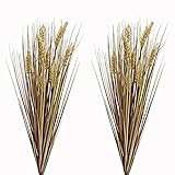 Admired By Nature Realistic Faux 28 Inch Wheat Grass for Fall décor, Set of 2, Gold | Amazon (US)