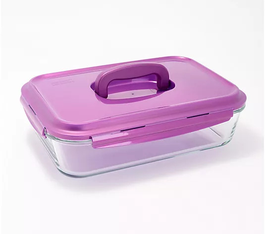 Make Your Selection: LocknLock 9x13 Glass Dish w/ Domed Handle Lid | QVC