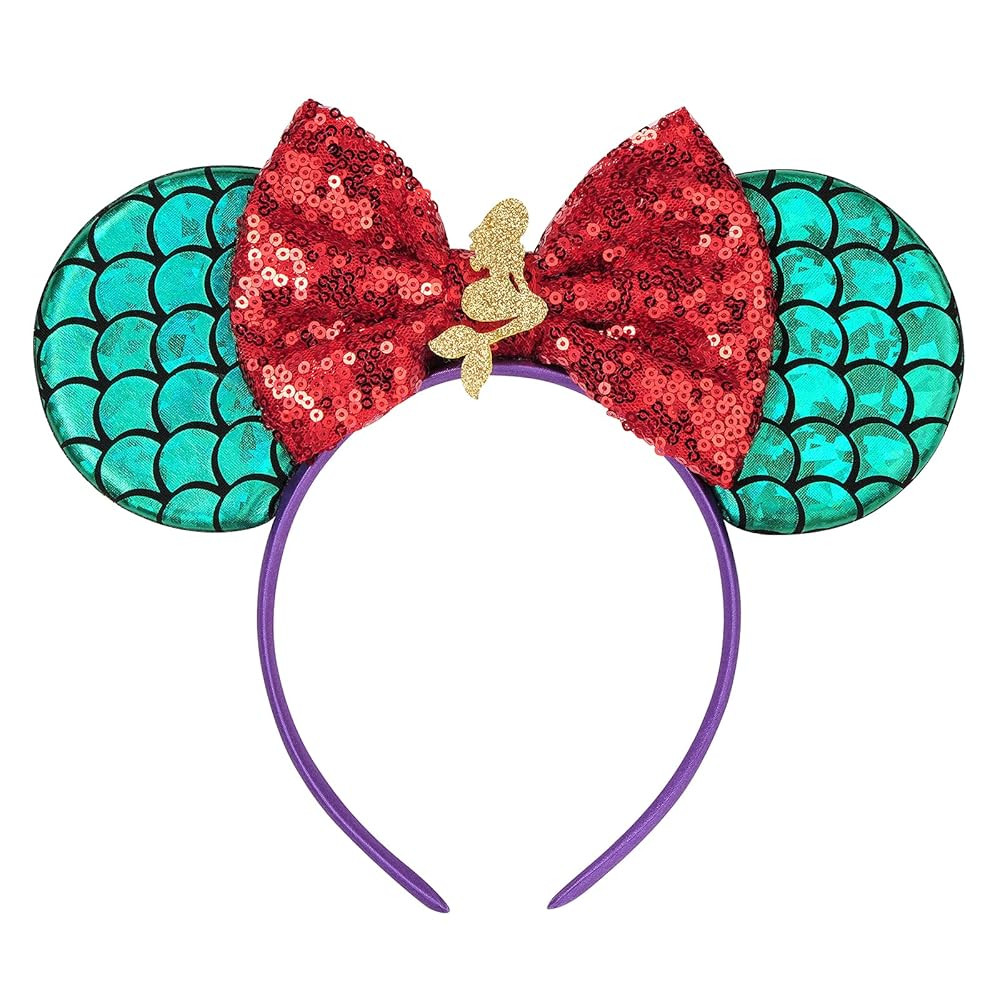 Mouse Ears Bow Headbands, Sequin Minnie Ears Headband | Amazon (US)
