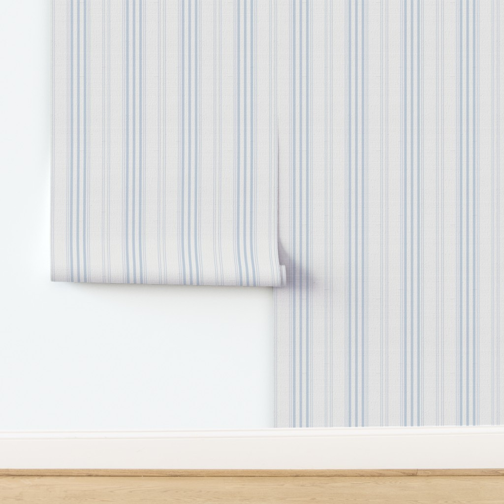Wallpaper in Lars Stripe in pale blueberry | Spoonflower