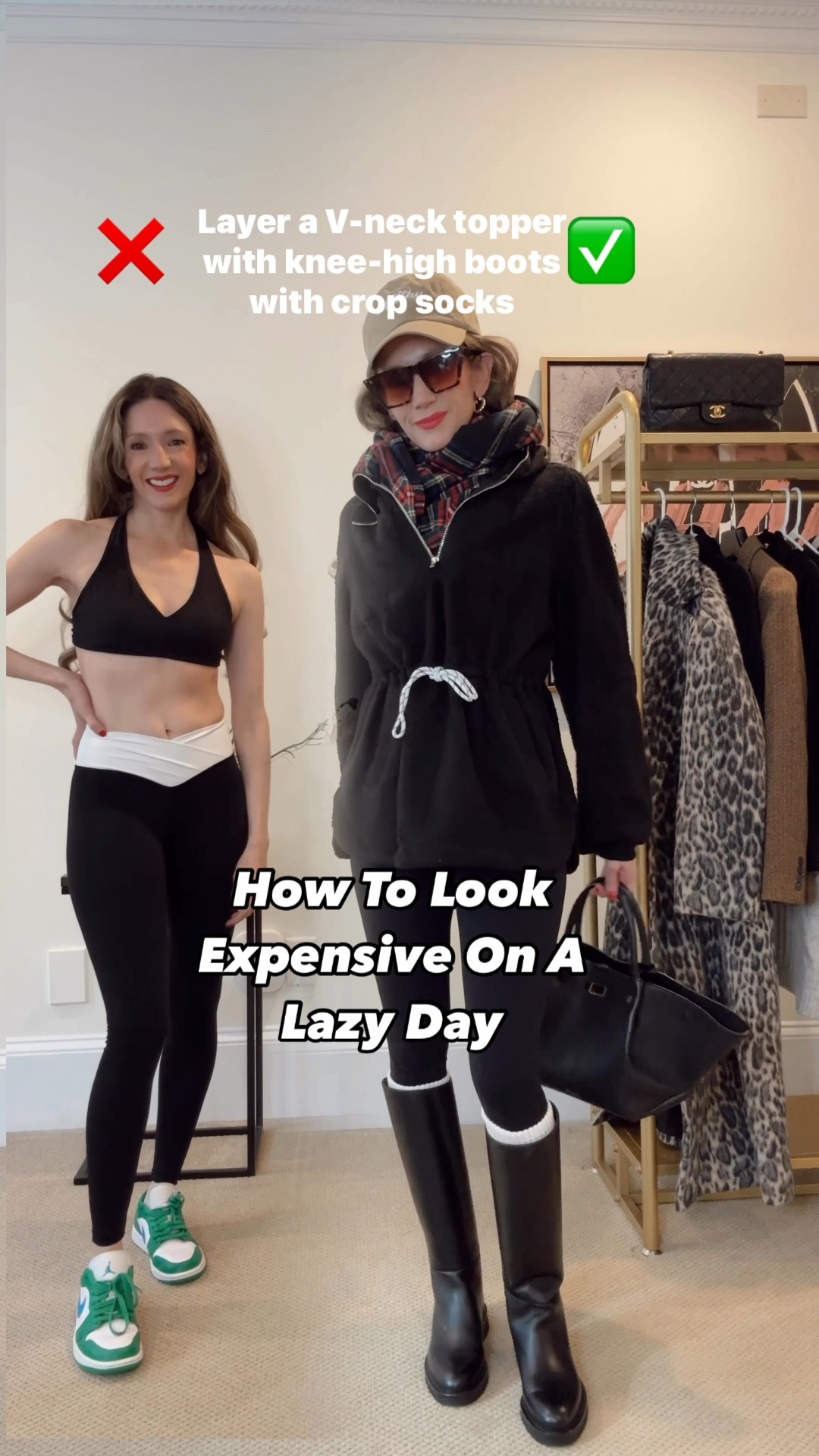 1) Leggings outfit- this is also a good fitness studio to street look! Add a peek of crew socks over boots, layer a v -neck waisted topper, add a hat for bad hair days and a scarf for more layers!

2) Lounge set- swap the comfy Uggs for boots, bonus points for pop of color and belt the set at the hips for a cool effect. Layer a maxi coat that feels like a blanket!

3) cardigans + wide leg pants- kinda cheating on this one because the trousers feel like pajamas 😭😭 40% off this weekend! The cardi looks elegant but with pants I look frumpy so spin around and waist it by buttoning the bottom button, add a trench in camel for a third color to elevate your outfit and look more polished!


#LTKStyleTip #LTKVideo #LTKxMadewell