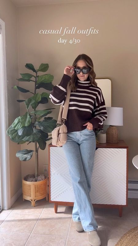 Casual fall outfits 4/30🍂
I told you this was my current color crush🤎🐻☕️I feel like you will be seeing it a lot this month! It’s cozy sweater season and this one is $25 and comes in a bunch of colors! 

SIZING: 
Sweater - medium (sized up!)
Jeans - size 25

Fall style / 30 days of outfits / Target style / Birkenstock outfit / Abercrombie denim / brown sweater / turtleneck 

 

#LTKSeasonal #LTKfindsunder50 #LTKstyletip