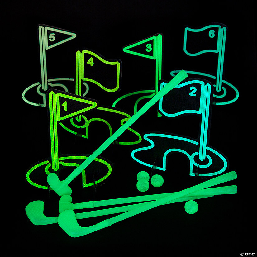 Glow-in-the-Dark Mini Golf Course Game for 4 | Oriental Trading Company