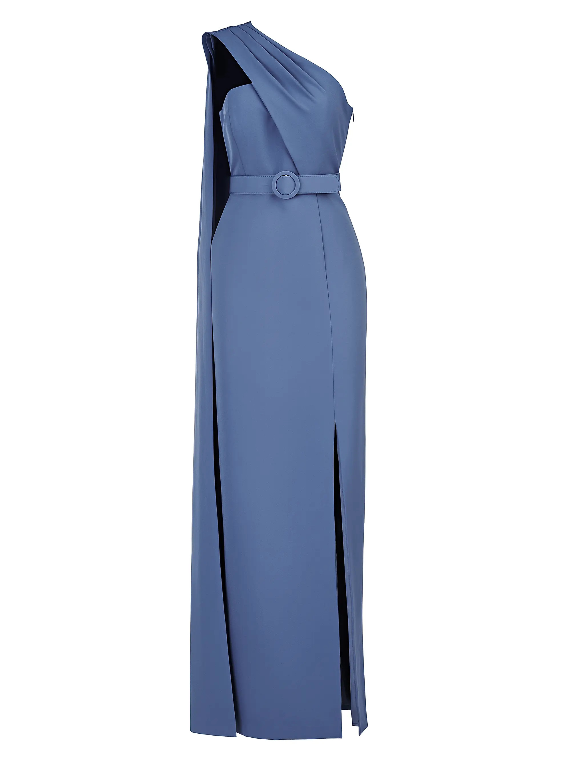 Bowie Belted One-Shoulder Column Gown | Saks Fifth Avenue
