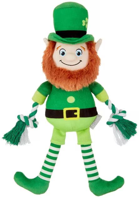 Frisco St. Patrick's Leprechaun Plush with Rope Squeaky Dog Toy | Chewy.com
