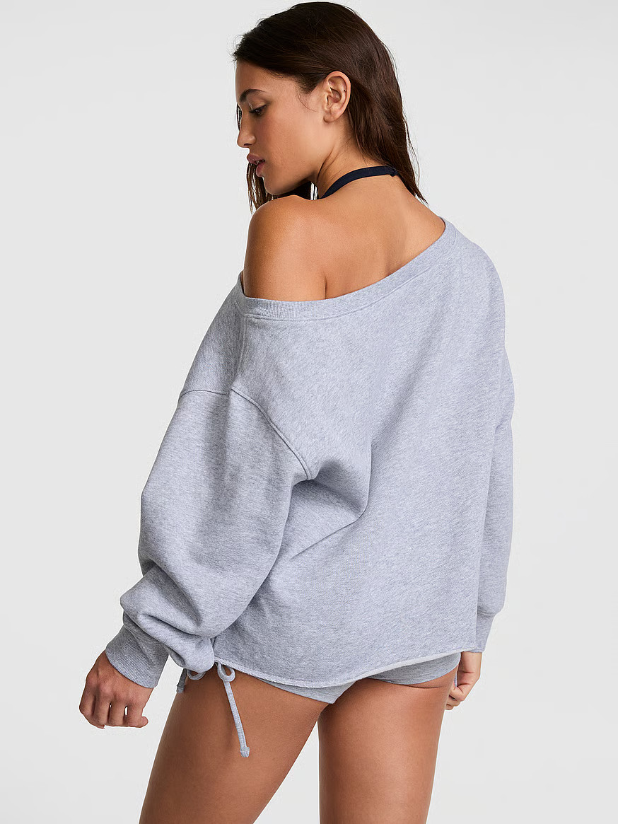 Campus Fleece™ Rib Off-The-Shoulder Sweatshirt | Victoria's Secret (US / CA )