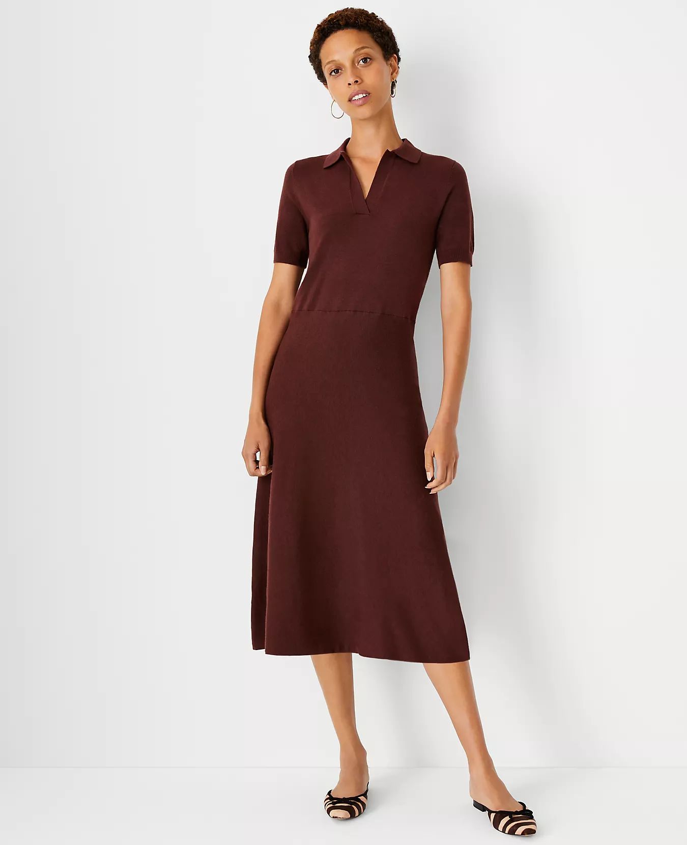 Polo Sweater Midi Dress | Ann Taylor | Ann Taylor (US)