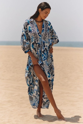 The Carolita Printed Tiered Shirt Dress by Celandine | Anthropologie (US)