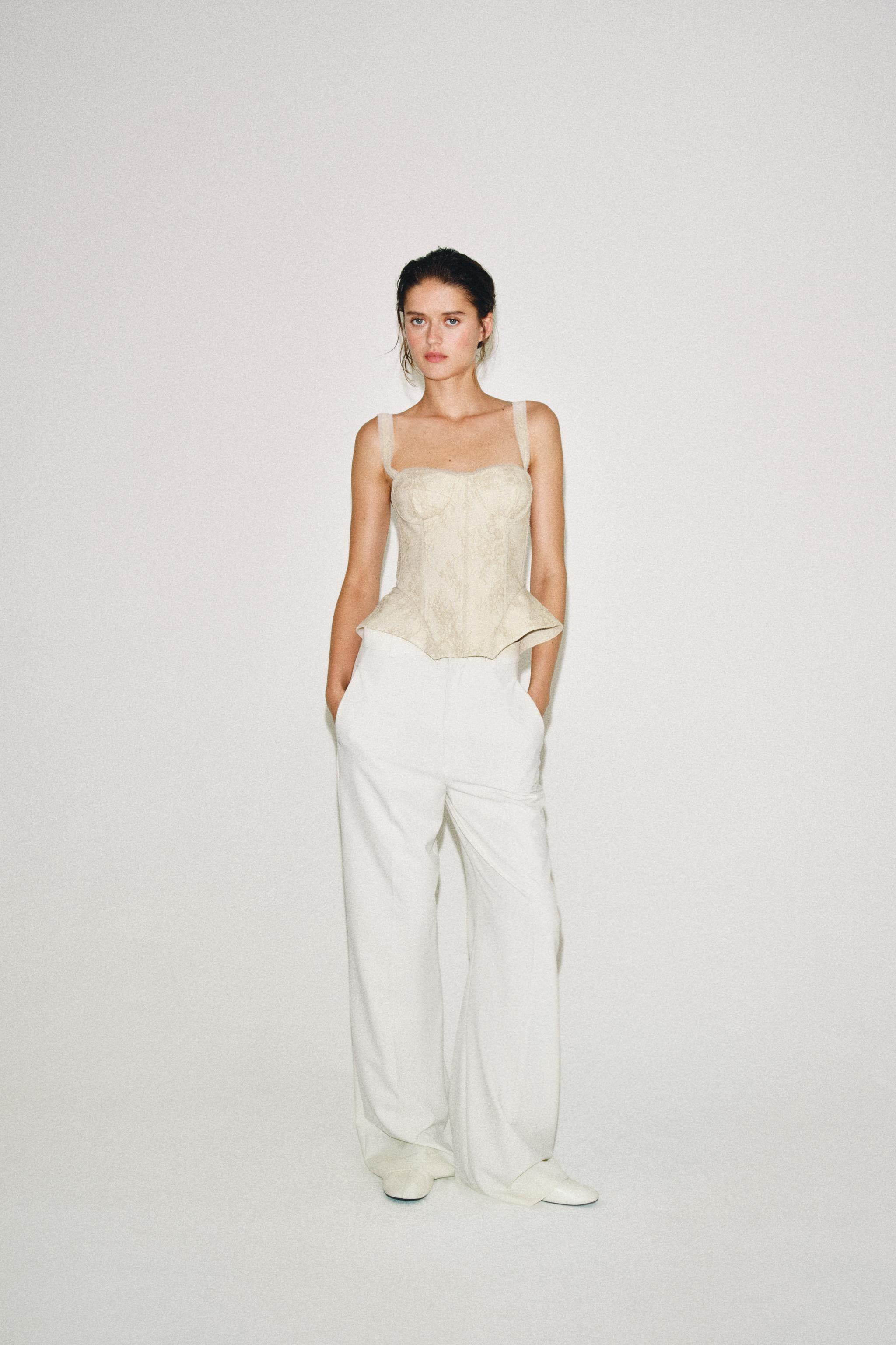 ZW COLLECTION LACE CORSET TOP | Zara US
