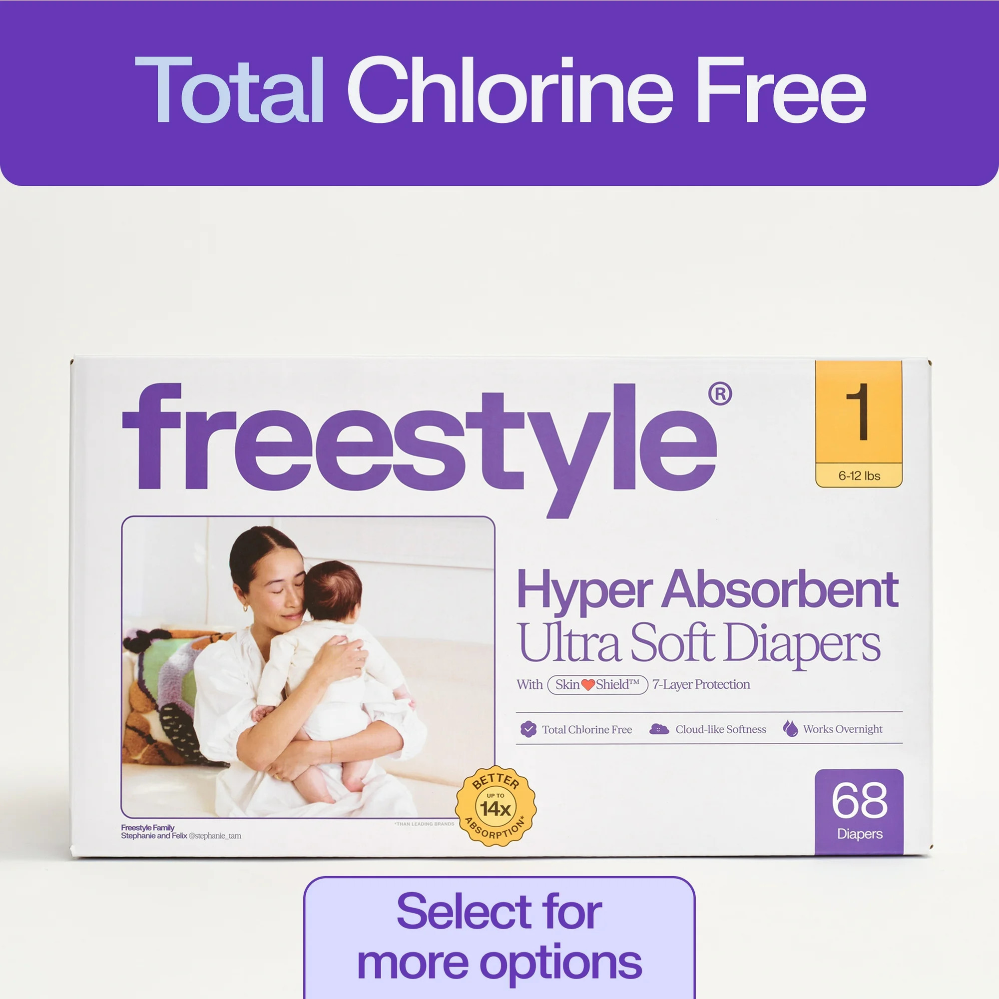 Freestyle Hyper Absorbent Ultra Soft Baby Diapers, Size 5, 44 Count (Select for More) | Walmart (US)