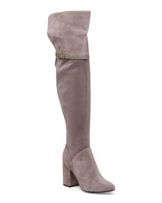 Suede Over The Knee Comfort Boots | TJ Maxx