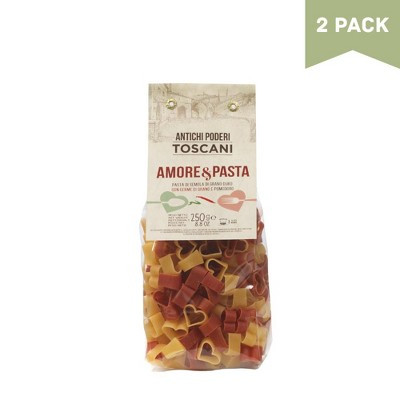 Antichi Poderi Toscani Hearts with Tomato and Wheat Pasta 8.8oz/250g - Pack of 2 | Target