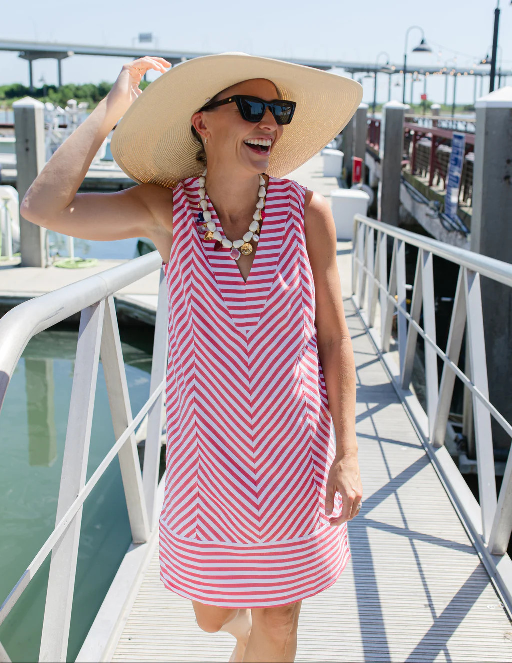 Cove Dress in Red Stripe | Duffield Lane