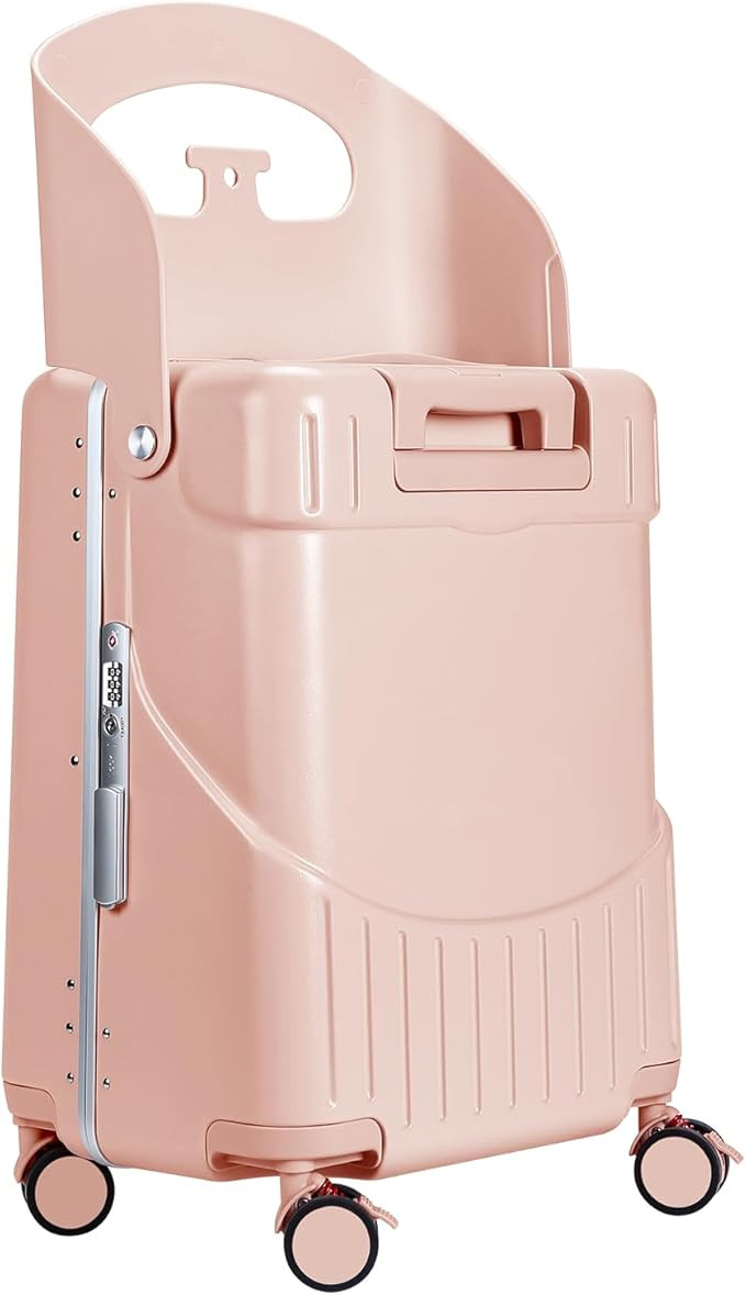 MRPLUM Ride On Luggage with Seat for Kids&Adults with Seat Belt,Hard Shell Lightweight Rolling Sp... | Amazon (US)