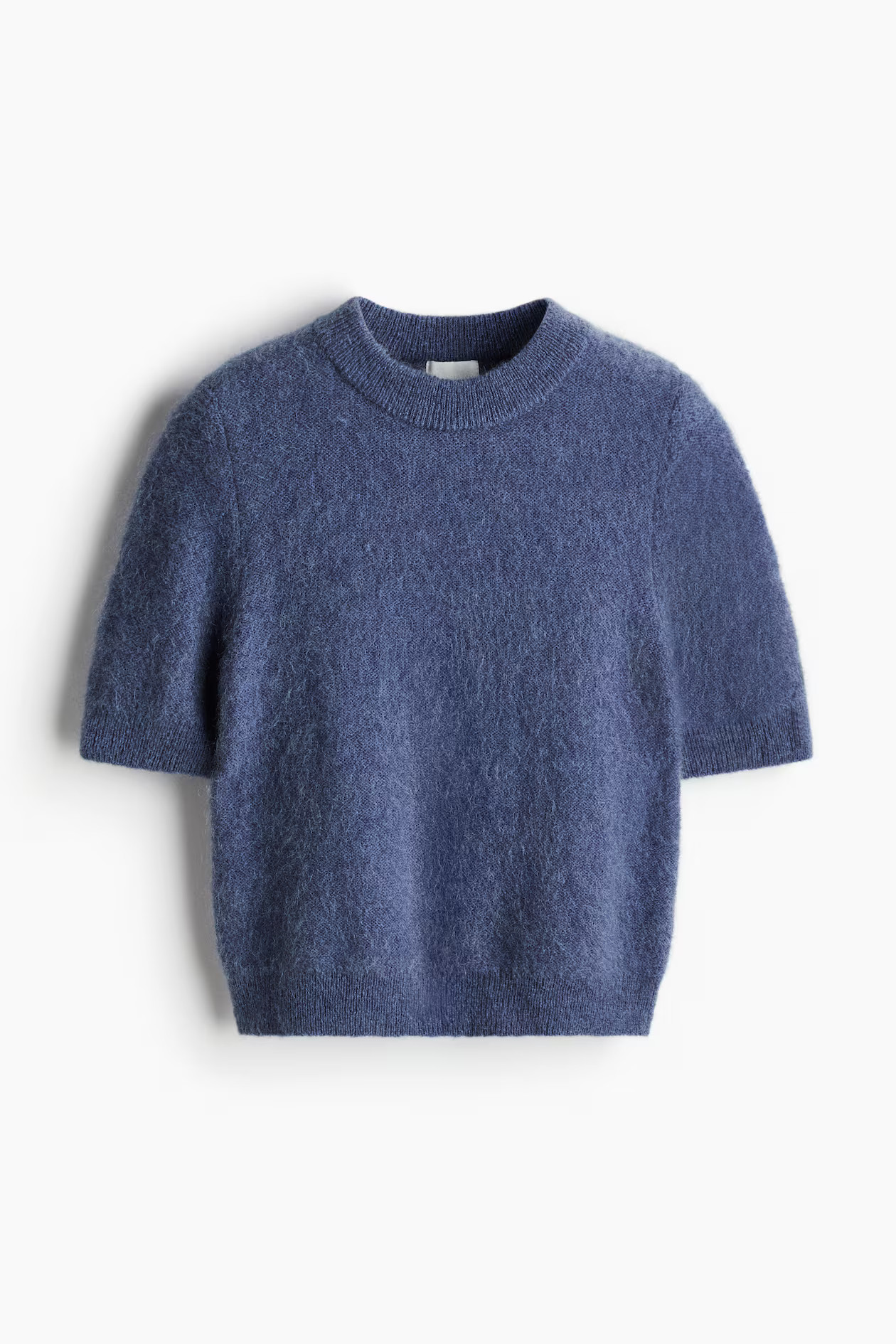 Mohair-blend top - Dark dusty blue - Ladies | H&M GB | H&M (UK, MY, IN, SG, PH, TW, HK)