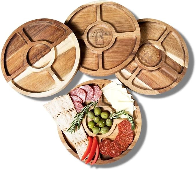 Daydreamer Designs Cheese Board Set (9” x 3/4”), Mini Charcuterie Boards – Acacia Wood, Che... | Amazon (US)