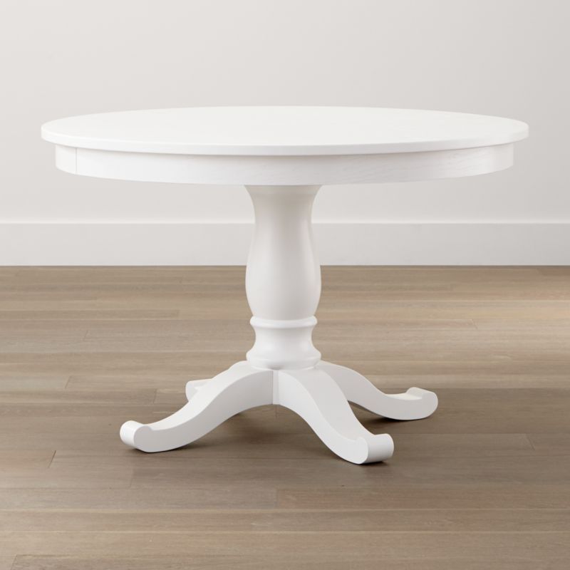 Avalon 45" White Extension Dining Table | Crate & Barrel