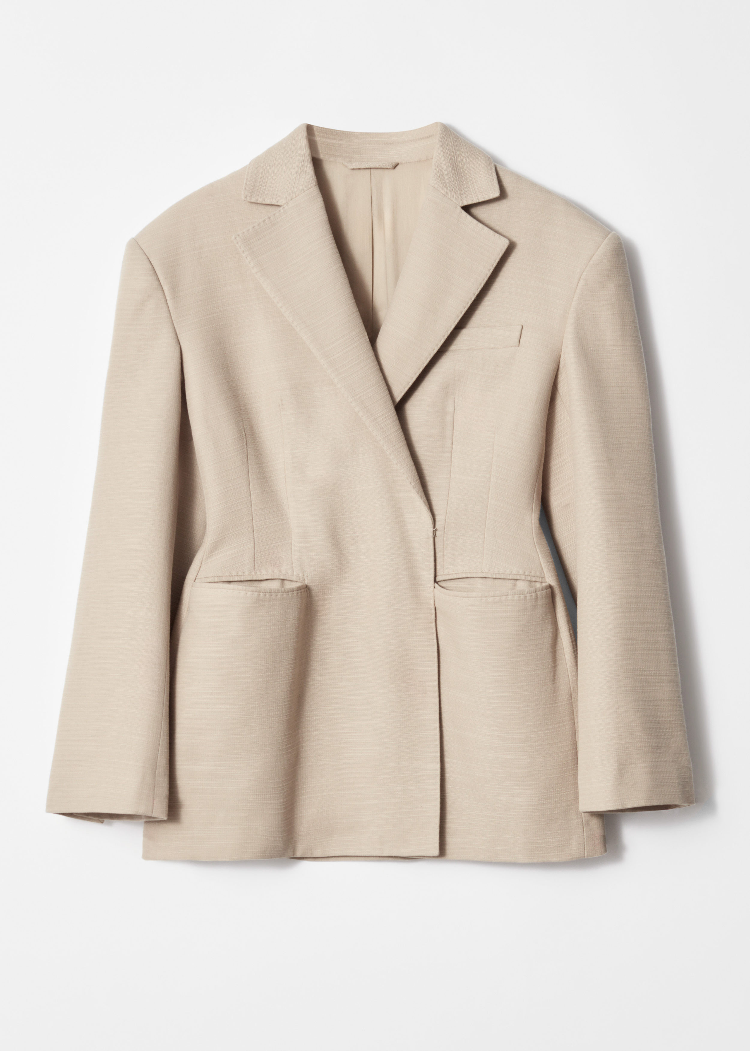 Blazer mit Schößchen - Beige - Blazers - & Other Stories DE | & Other Stories EU