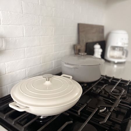 Loving these cast iron pot and pan! The white pan is from Amazon and the price point is amazing  

#LTKsalealert #LTKfindsunder100 #LTKhome