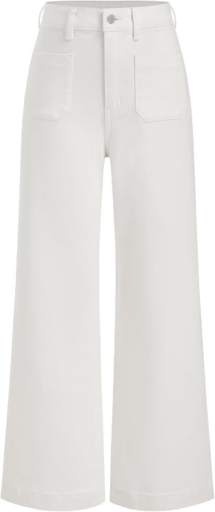 CIDER Womens Wide Leg Jeans Cropped Length Stretchy Denim Flared Pants | Amazon (US)