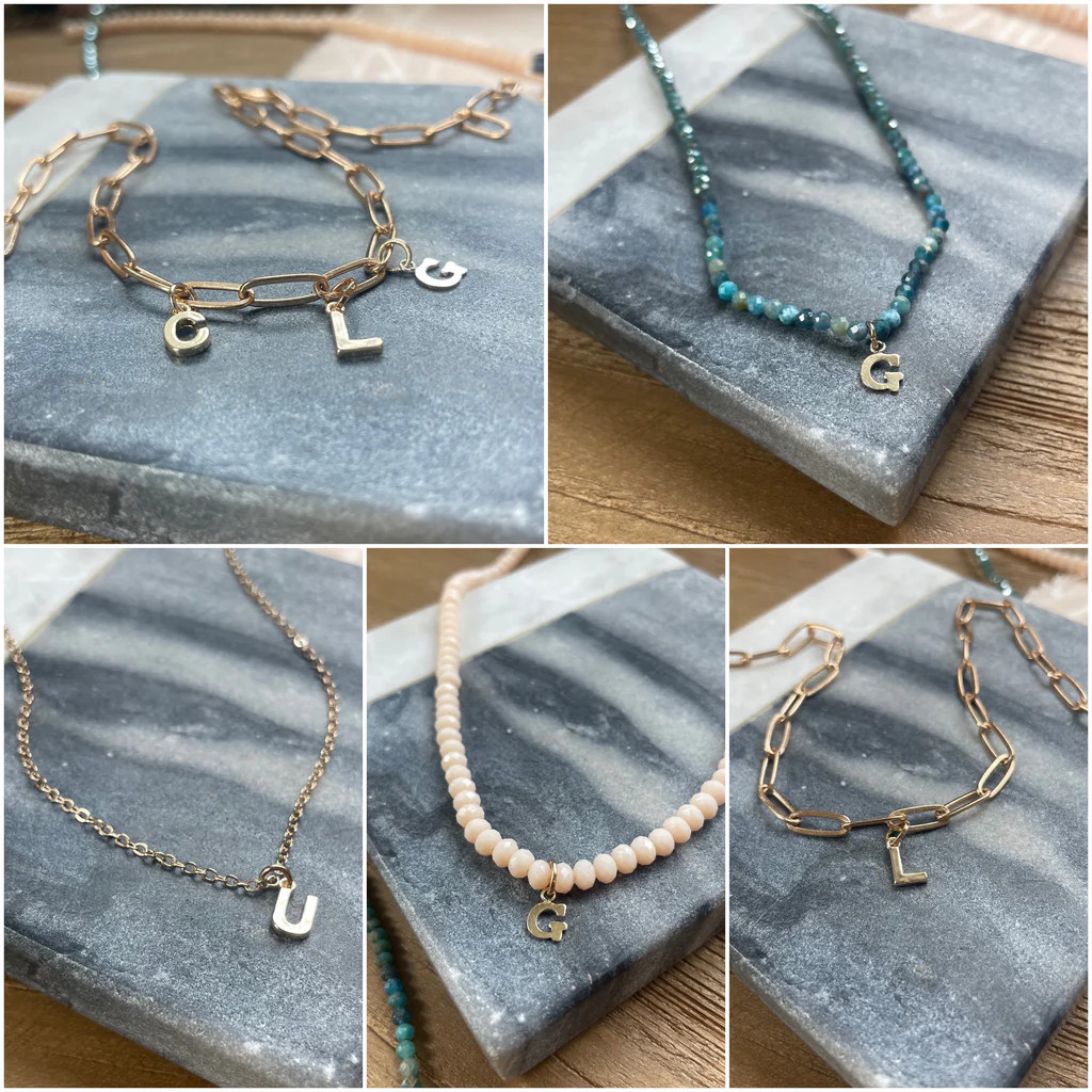 Letter Charm Necklaces (shipping 1/20) | Erin McDermott Jewelry