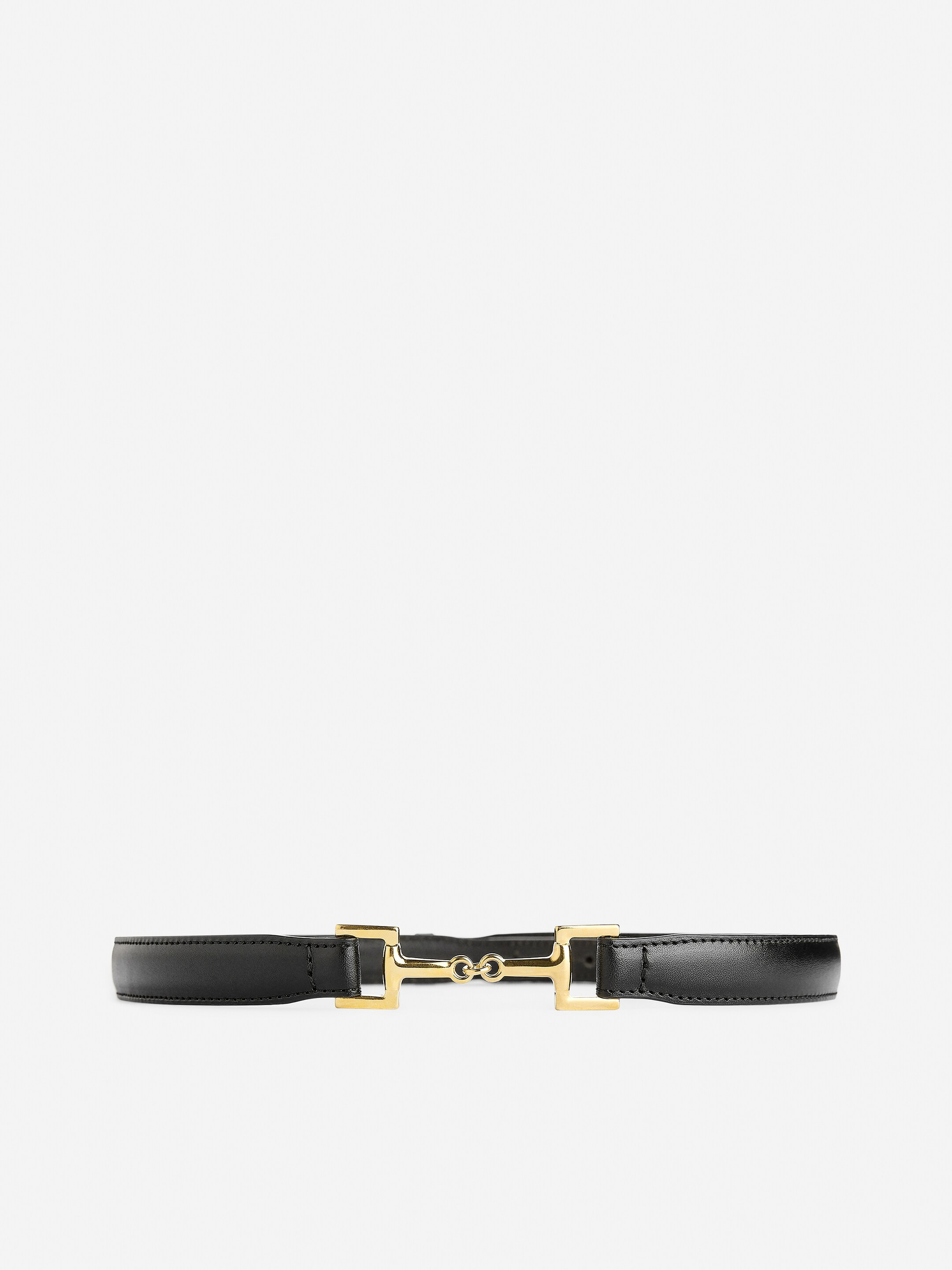 Horsebit Buckle Leather Belt - Black - Ladies | H&M GB | H&M (UK, MY, IN, SG, PH, TW, HK)