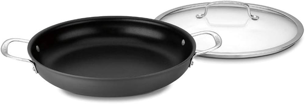 Cuisinart Contour Hard Anodized 12-Inch Everyday Pan with Cover,Black | Amazon (US)