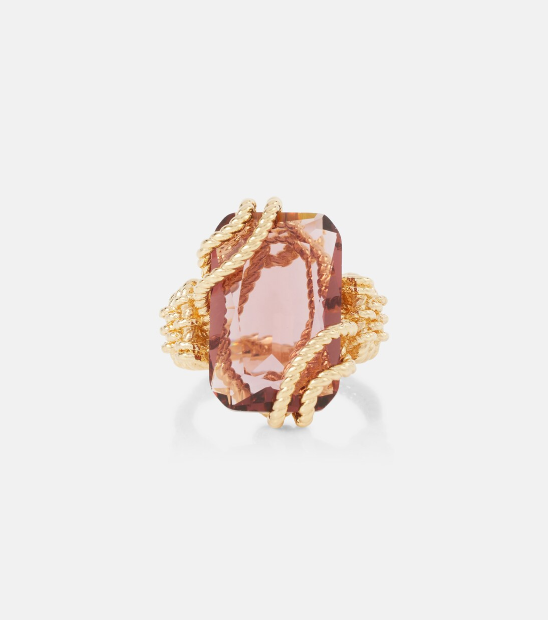 Bloom embellished gold-plated ring | Mytheresa (US/CA)