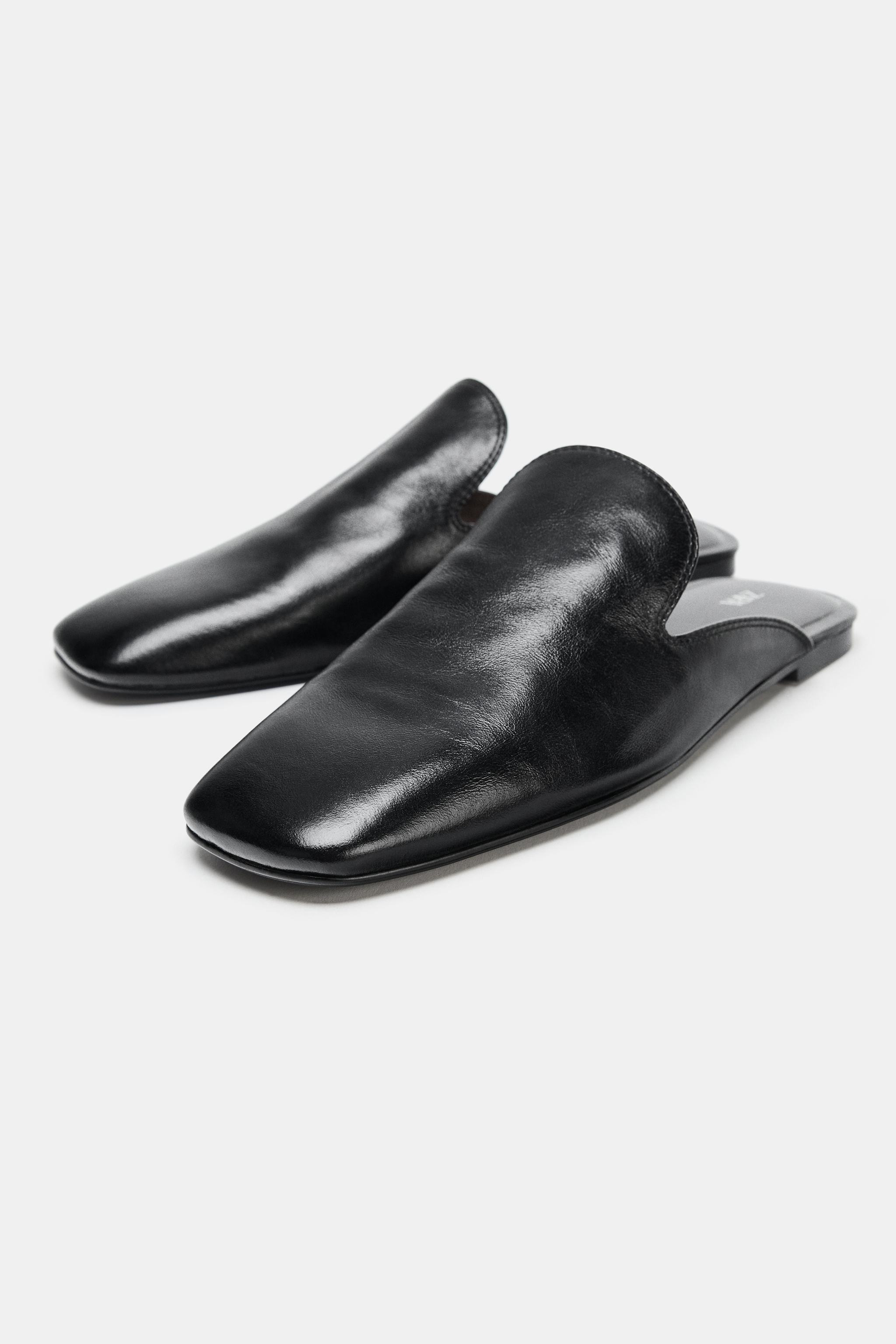 LEATHER MULE LOAFERS | Zara US