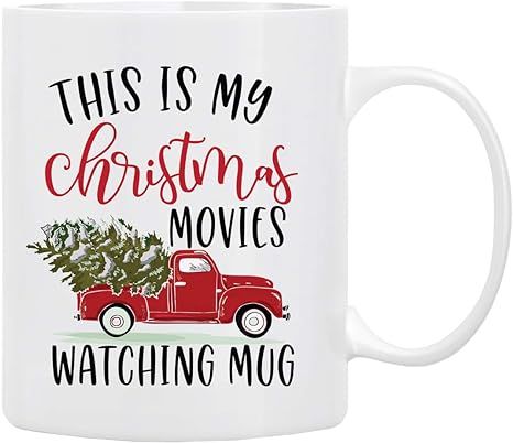 Amazon.com: Christmas Gifts Coffee Mug,This is My Christmas Movies Watching Mug, Funny Coffee Mug... | Amazon (US)