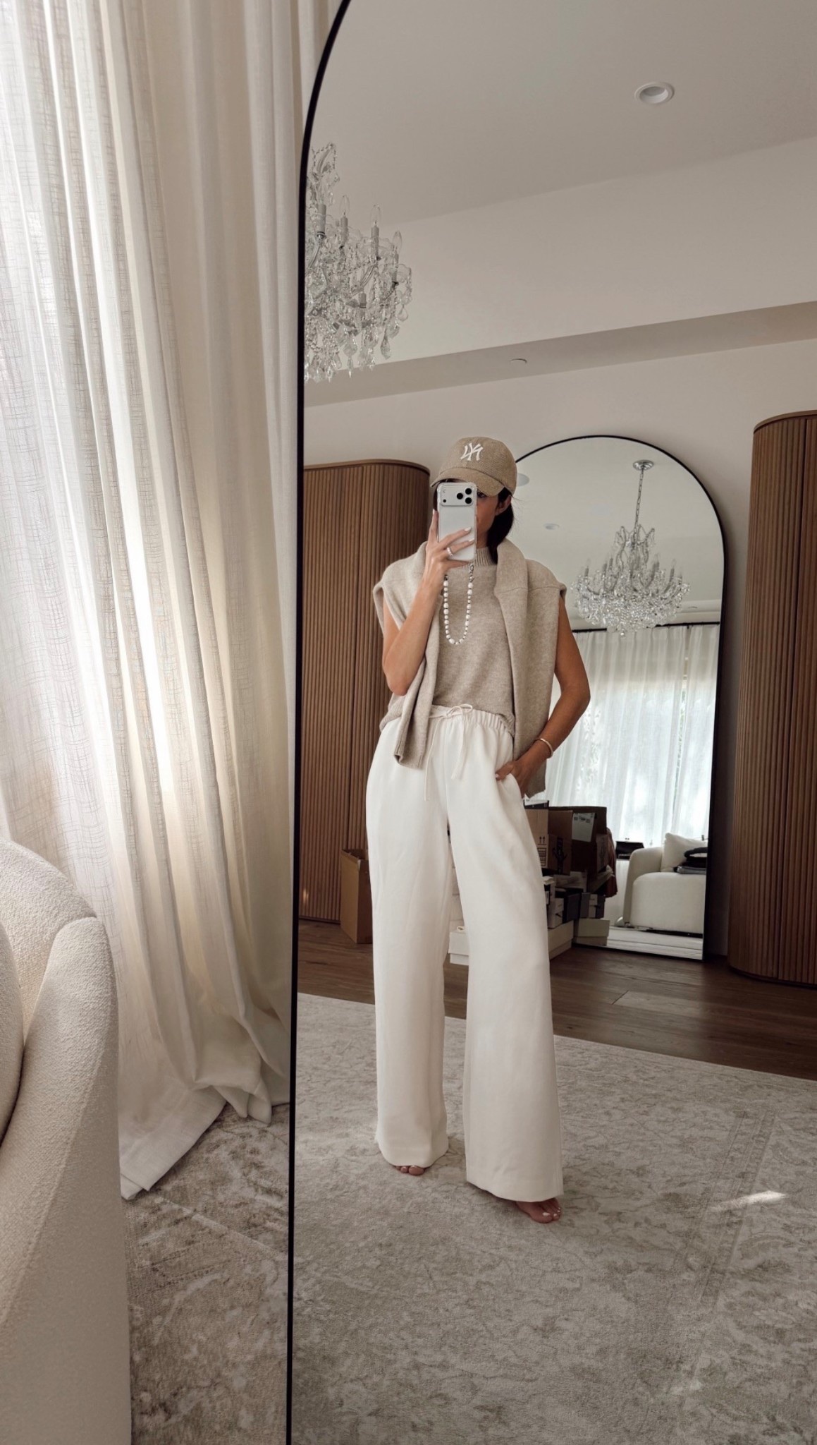 Styling the viral @Aritzia pants! I’m just shy of 5-7” wearing the size SMALL REGULAR pants in the color nomad taupe , small sweater and XS tank top. #stylinbyaylin #springoutfit #basics

#LTKOver40 #LTKSeasonal #LTKootd