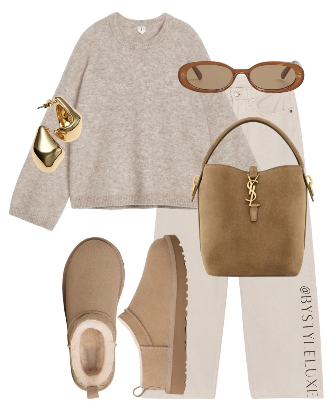 WEEKEND LOOK - an effortless outfit with an oversized jumper and beige jeans and the trending Ugg micro boots 

#ugg #jeans #autumnoutfit

#LTKautumn #LTKshoes #LTKbag