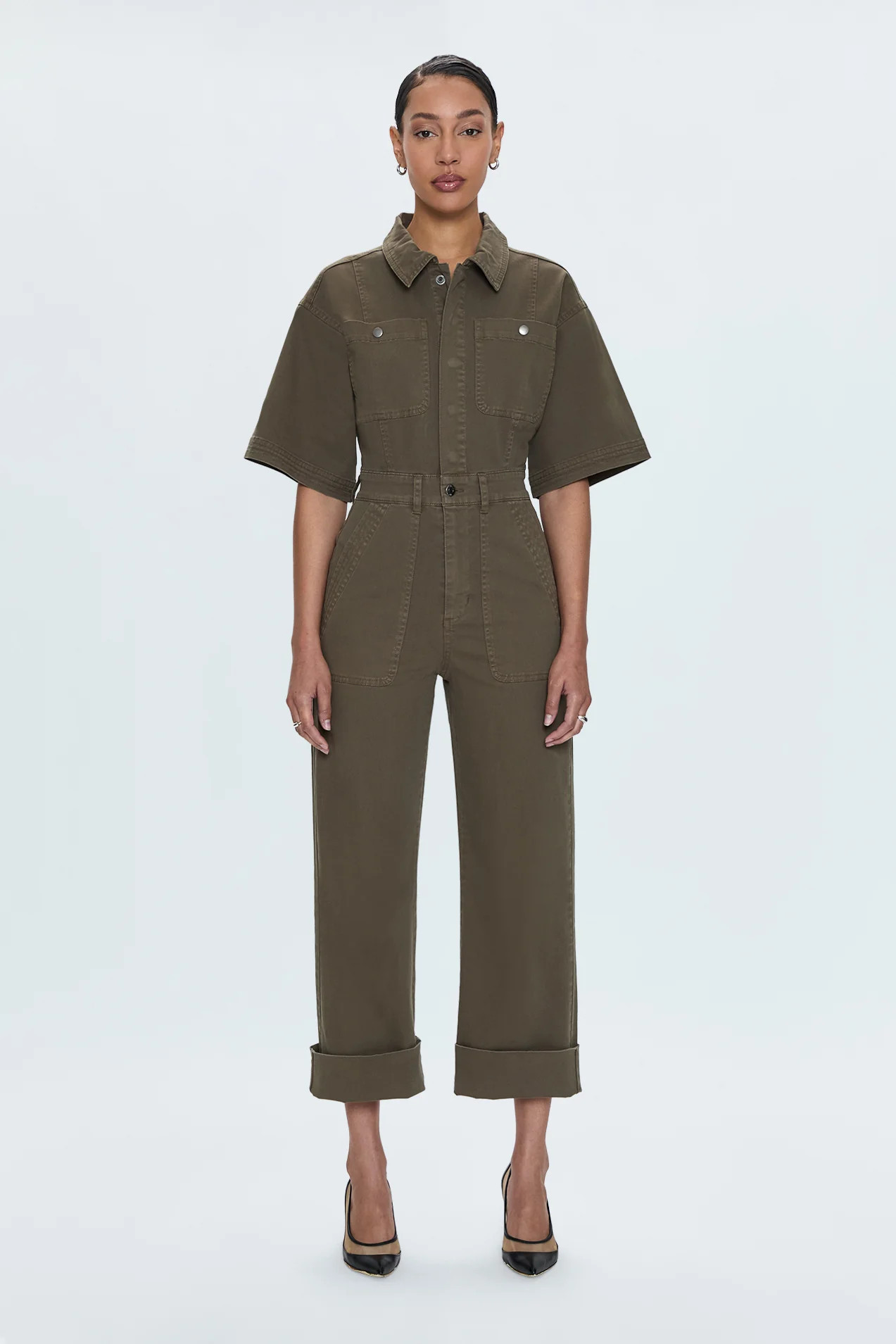 Bernice Jumpsuit - Deep Olive | Pistola Denim