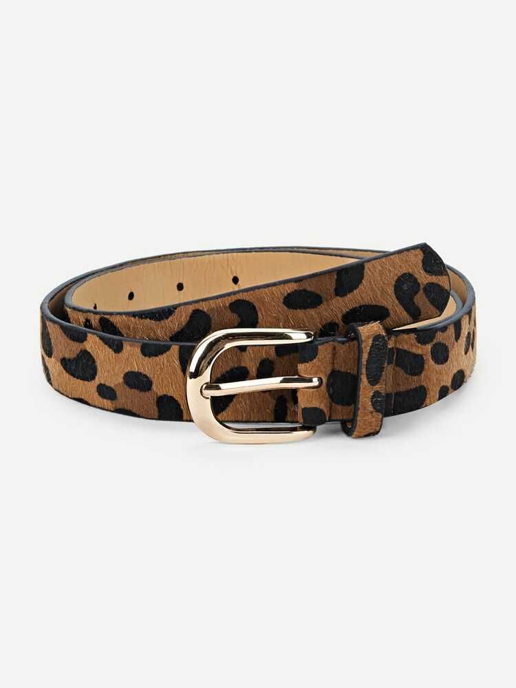 Buckle Design Leopard PU Belt | SHEIN