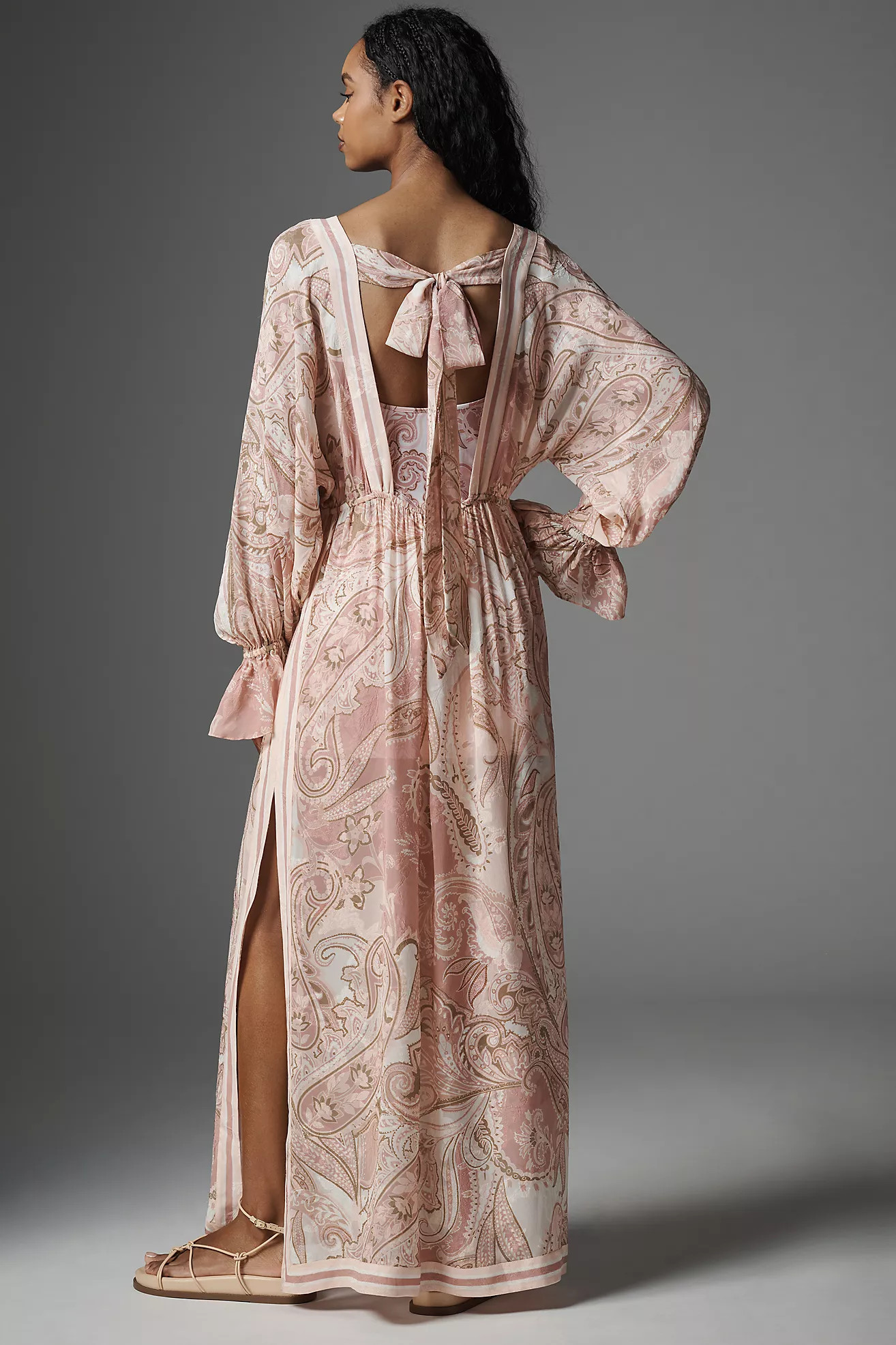 Hemant & Nandita Long-Sleeve Maxi Dress | Anthropologie (US)