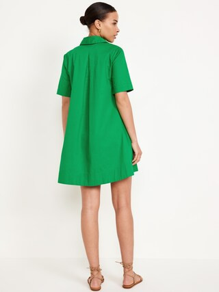 Short-Sleeve Mini Shirt Dress | Old Navy (CA)